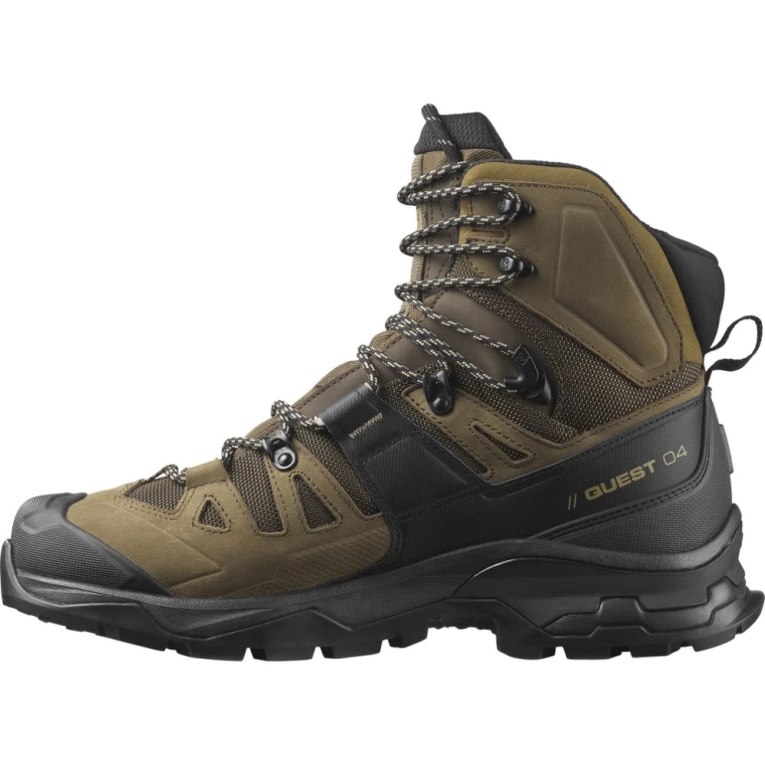 Salomon Quest 4 GTX Men's Hiking Boots Olive | CA 60M28